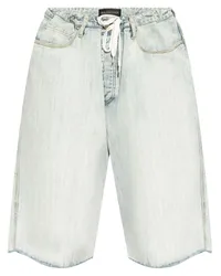 Balenciaga Knielange Jeans-Shorts Blau