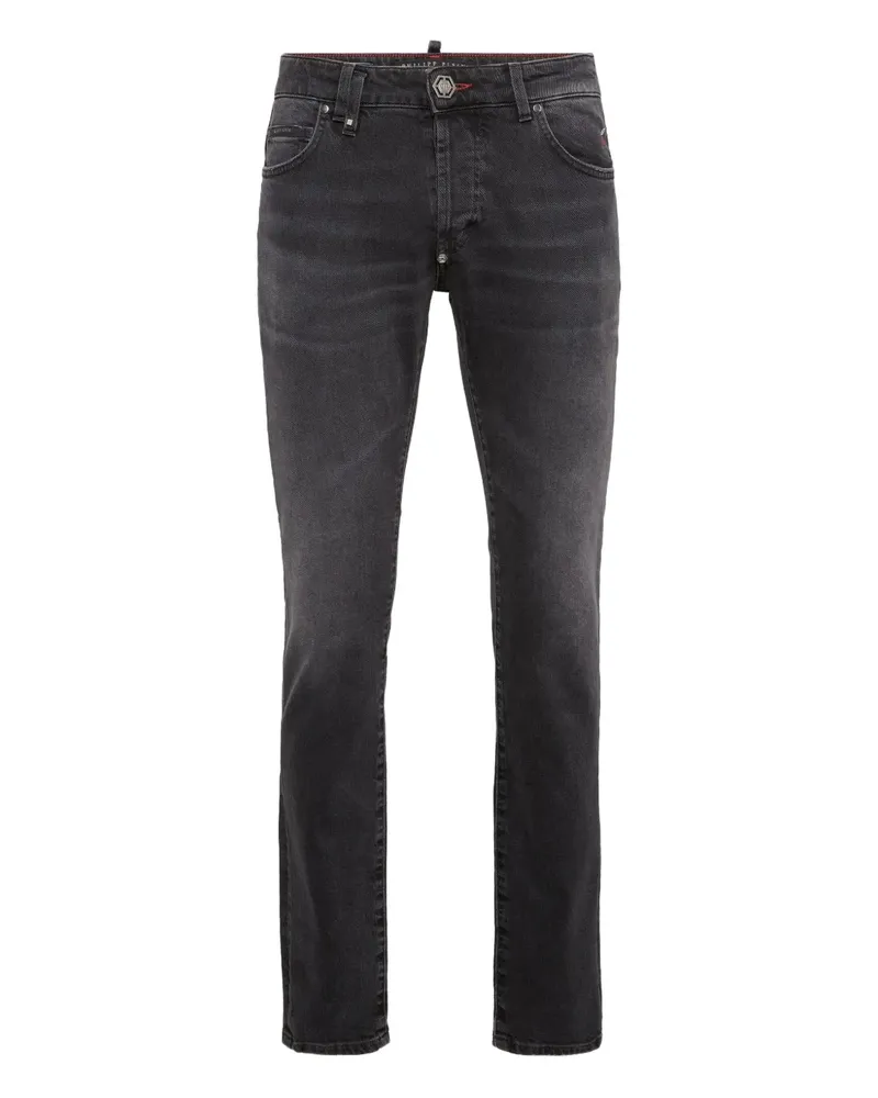 Philipp Plein Jeans mit Totenkopf - Grau Grau