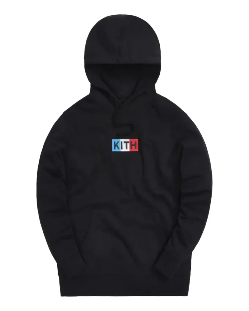 KITH Paris Classic Hoodie mit Logo - Schwarz Schwarz