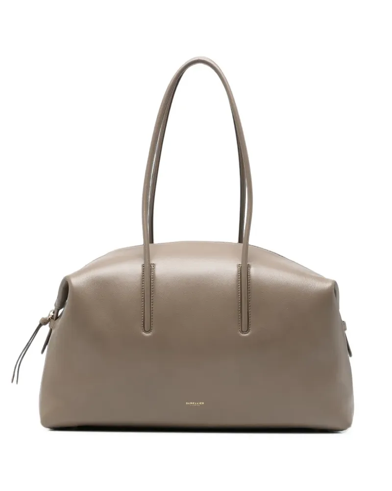DeMELLIER Stockholm grained leather shoulder bag - Grau Grau