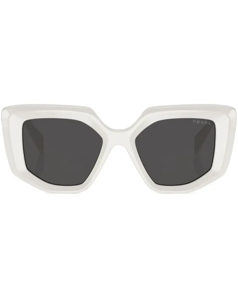 Prada Sonnenbrille mit Cat-Eye-Gestell - Weiß Weiß