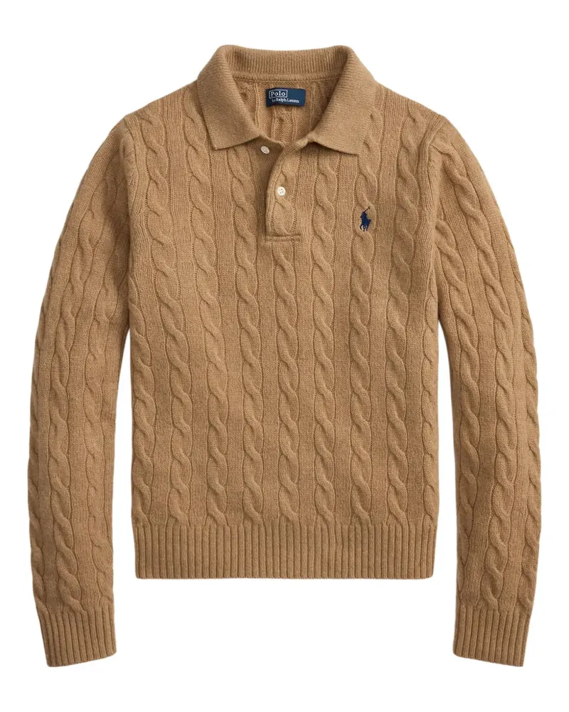 Ralph Lauren Polo-Pullover mit Zopfmuster - Nude Nude