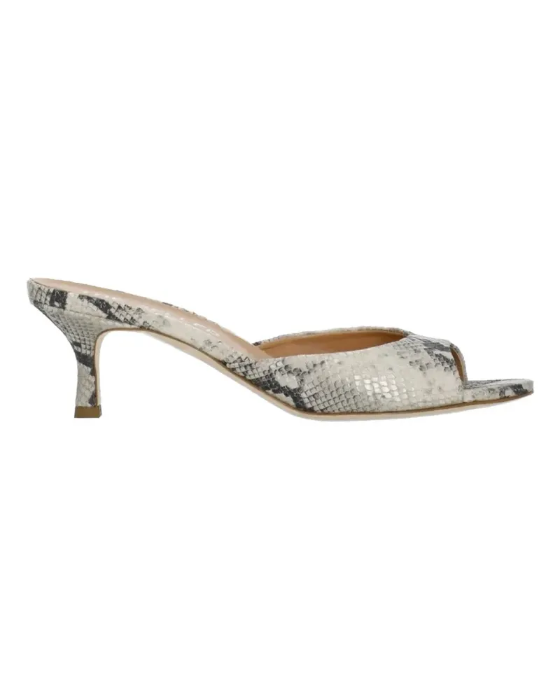 The Seller snake-print almond-toe sandals - Nude Nude