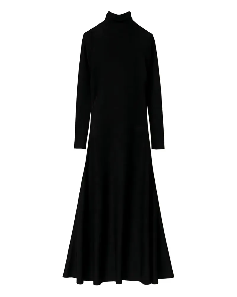 Fabiana Filippi Midikleid aus geripptem Strick - Schwarz Schwarz