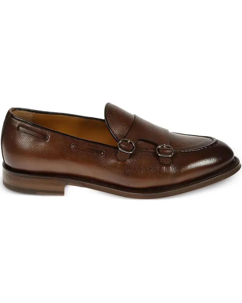 Neil Barrett double-buckle leather loafers - CUOIO 312 Cuoio
