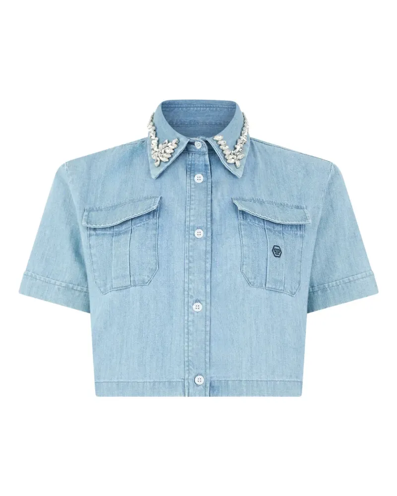Philipp Plein Kurzärmeliges Hemd - Blau Blau
