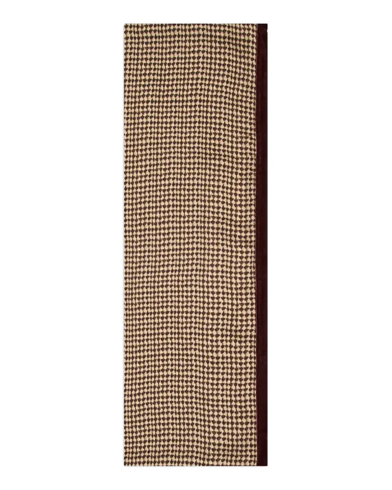 Giorgio Armani Schal mit Hahnentrittmuster - Nude Nude