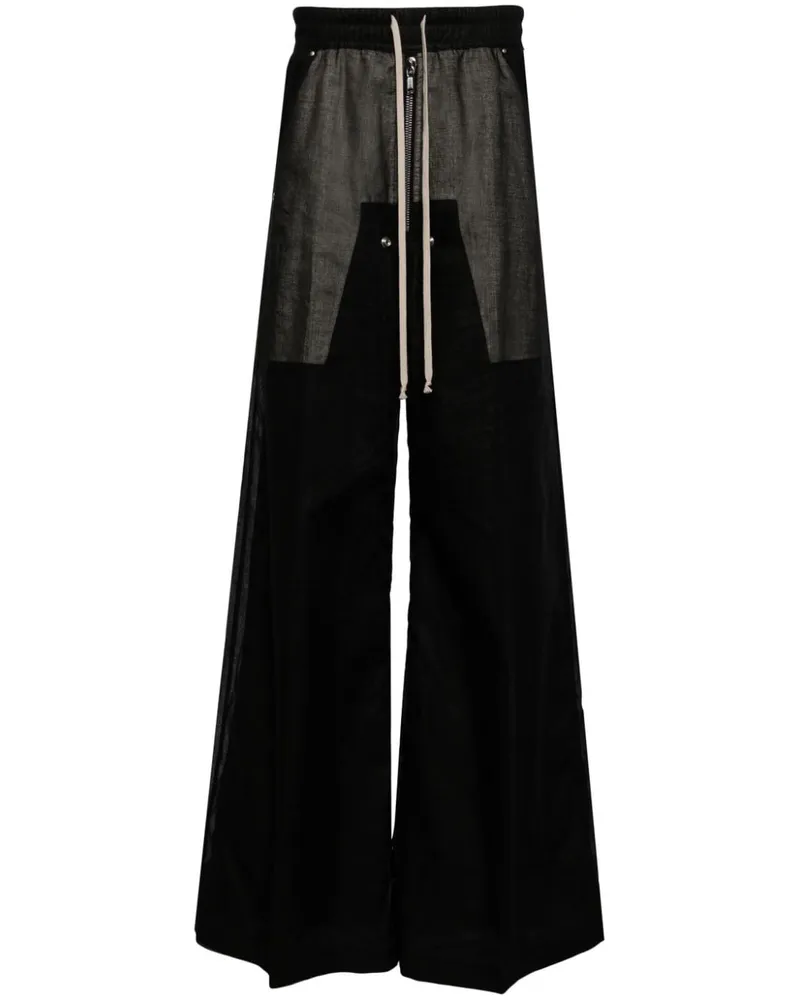 Rick Owens Belas Hose mit weitem Bein - Schwarz Schwarz
