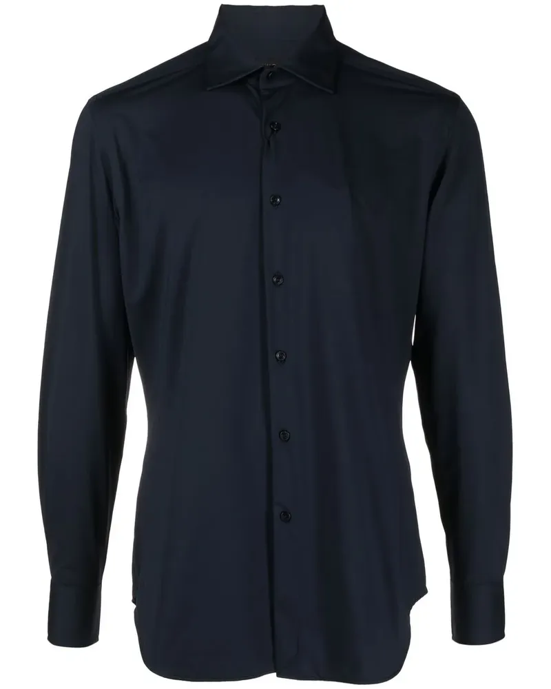 Dell'oglio Klassisches Hemd - Blau Blau