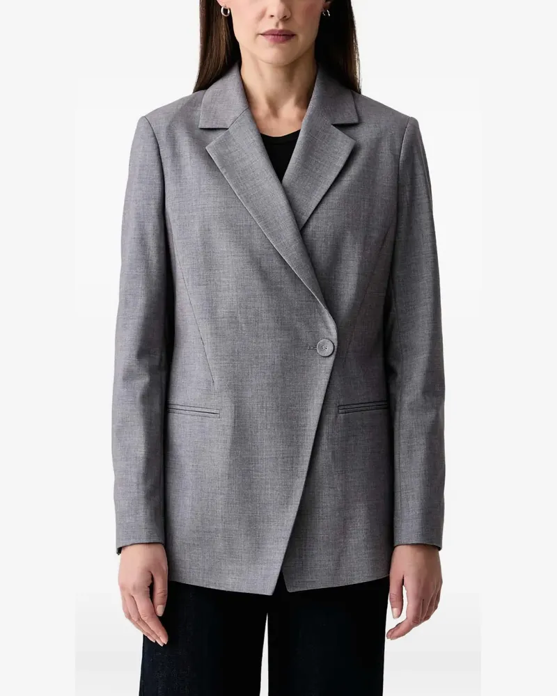 Sisley asymmetric-fastening blazer - Grau Grau