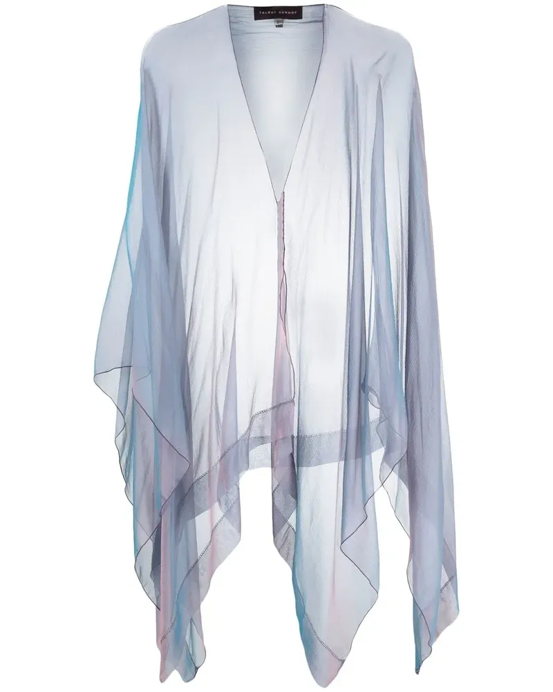 Talbot Runhof Asymmetrisches transparentes Cape - Violett Violett