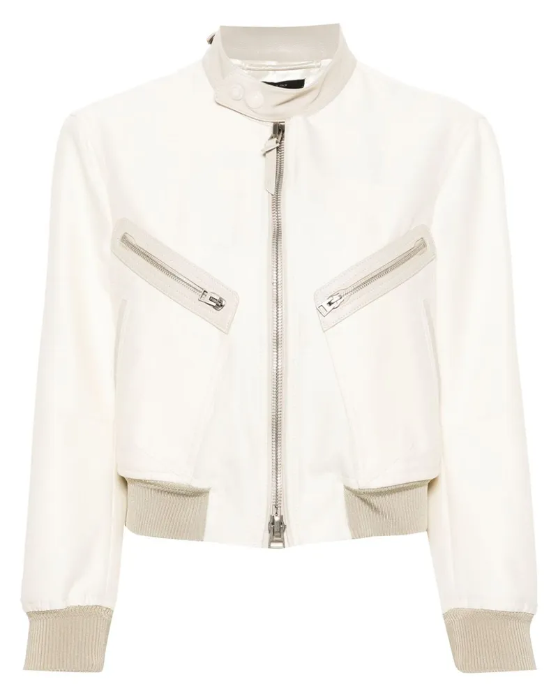 Tom Ford Jacke mit Kontrastpaspeln - Nude Nude