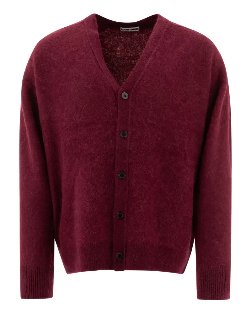 Kaptain Sunshine Alpaka-Cardigan mit V-Ausschnitt - Rot Rot