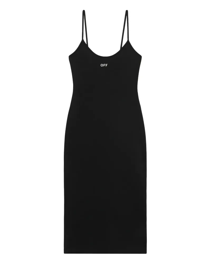OFF-WHITE strappy sleek midi dress - Schwarz Schwarz