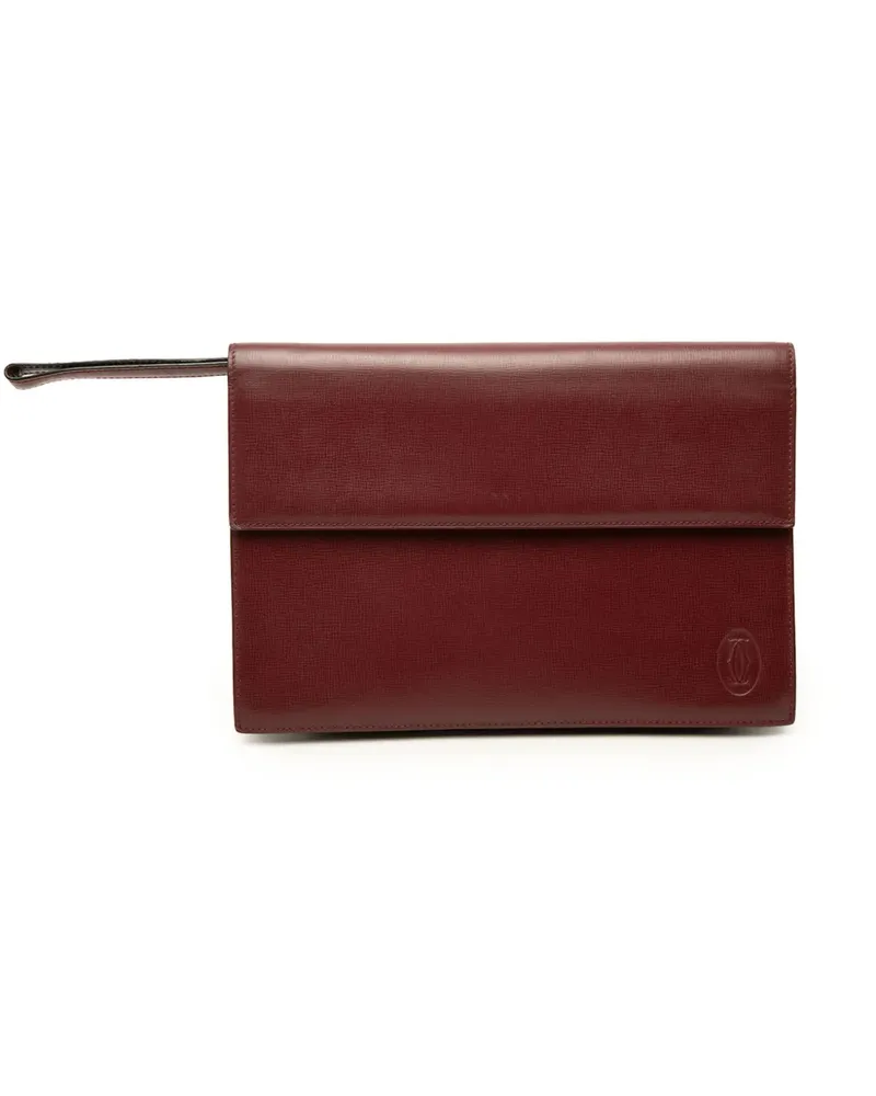 Cartier 20th Century Must de  Flap Clutch aus gekörntem Kalbsleder - Rot Rot