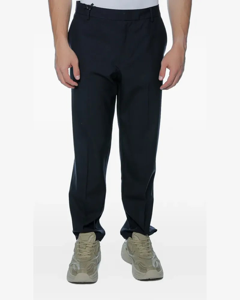 Emporio Armani pressed-crease straight-leg trousers - Schwarz Schwarz
