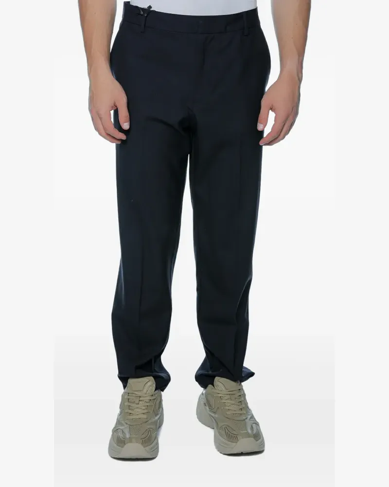 Emporio Armani pressed-crease straight-leg trousers - Schwarz Schwarz