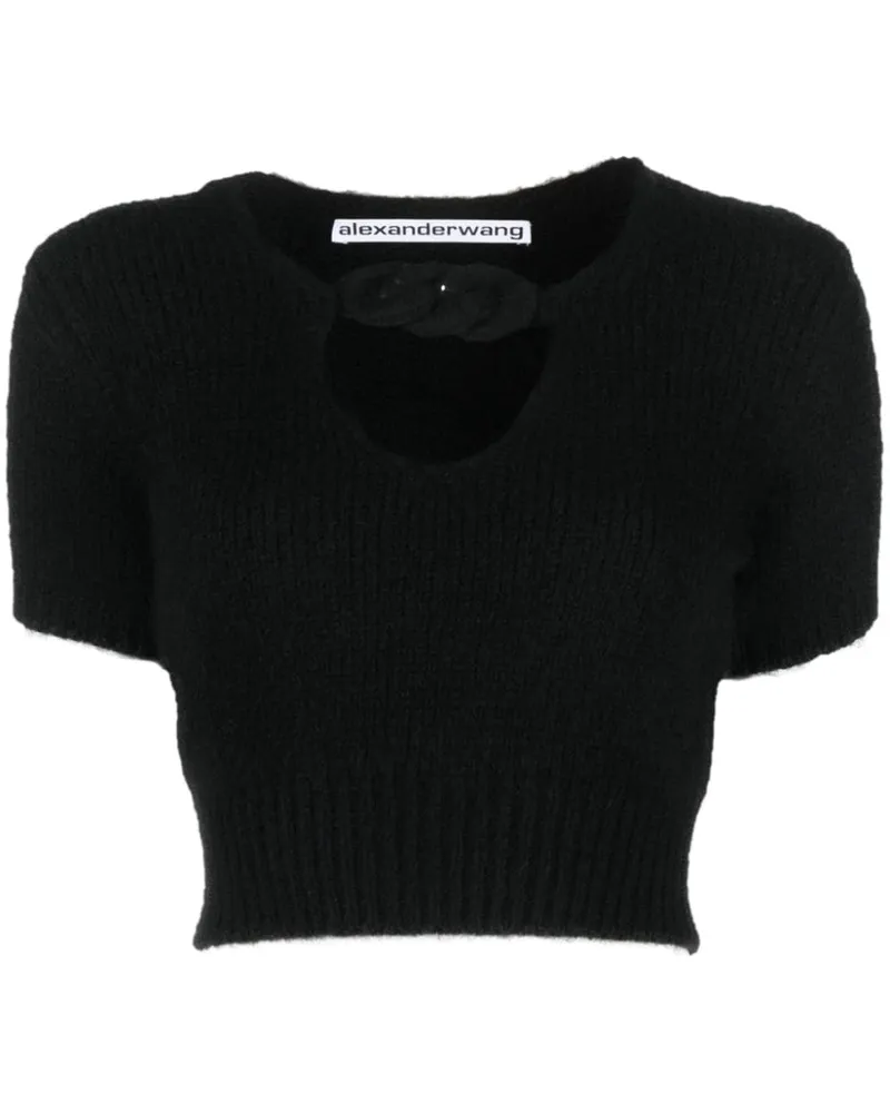 Alexander Wang Gestricktes Cropped-Top - Schwarz Schwarz
