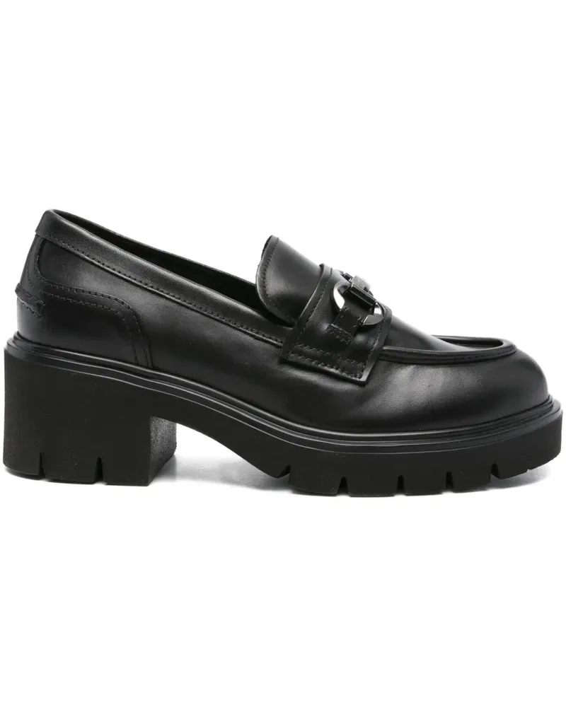 Nero Gardini Loafer mit Kettendetail 50mm - Schwarz Schwarz