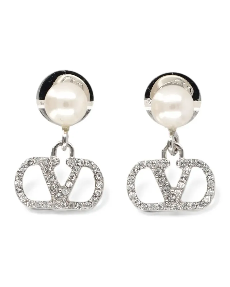 Valentino Garavani VLogo Signature faux-pearl earrings - Silber Silber