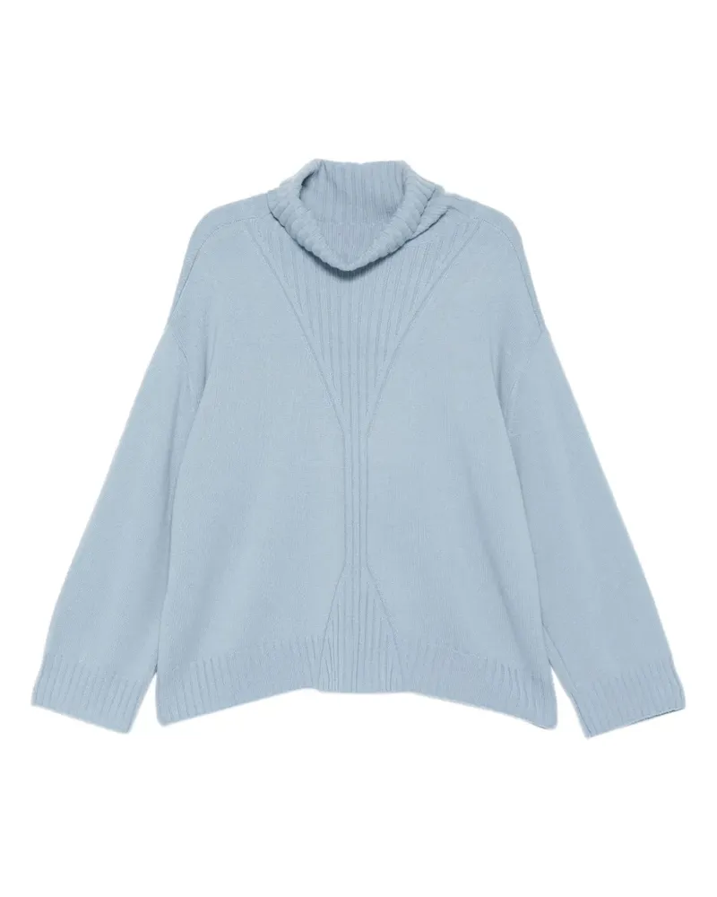 Eric Bompard Gerippter Rollkragenpullover - Blau Blau