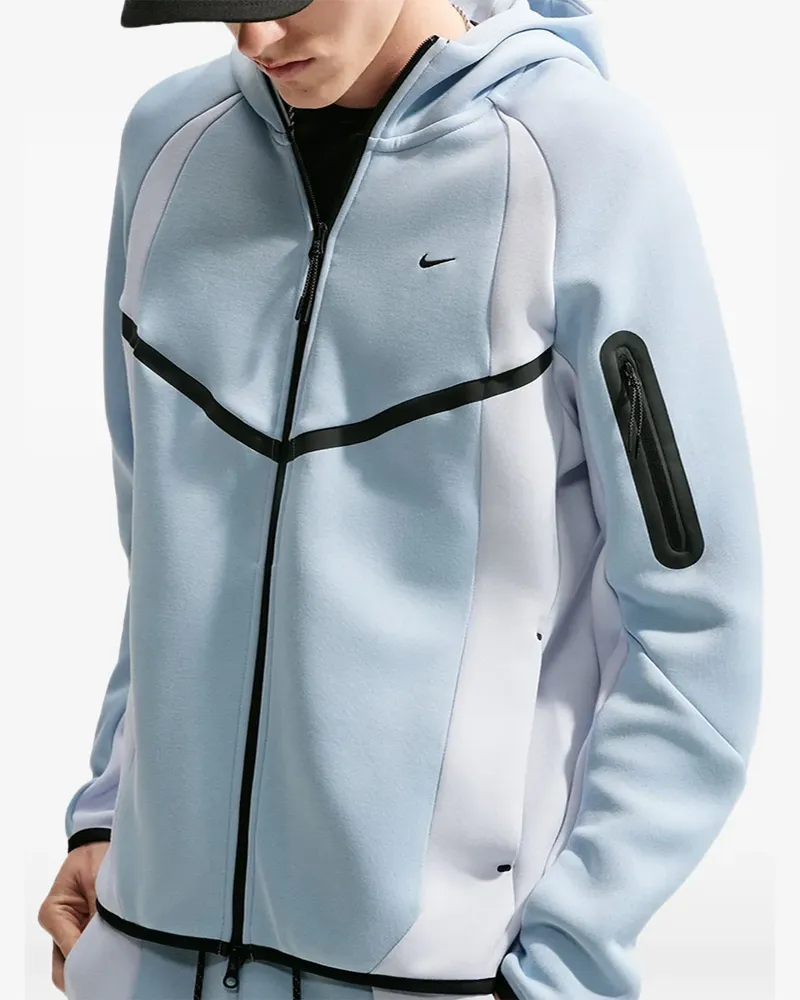 Nike Tech Windbreaker in Colour-Block-Optik - Blau Blau