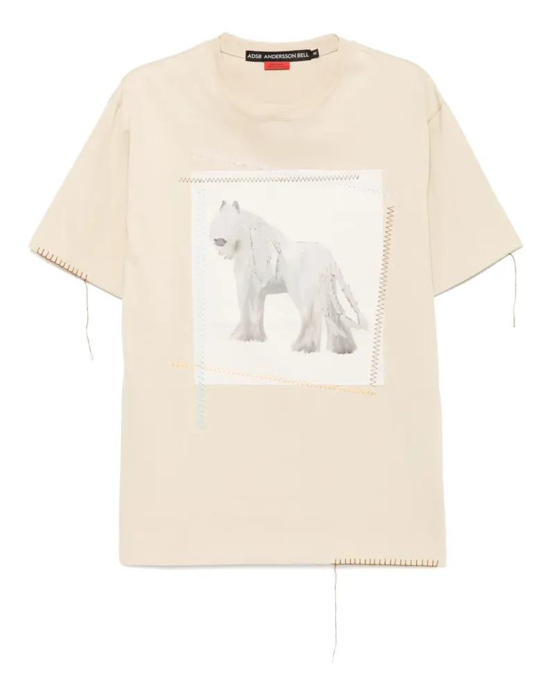 Andersson Bell T-Shirt im Patchwork-Look - Nude Nude