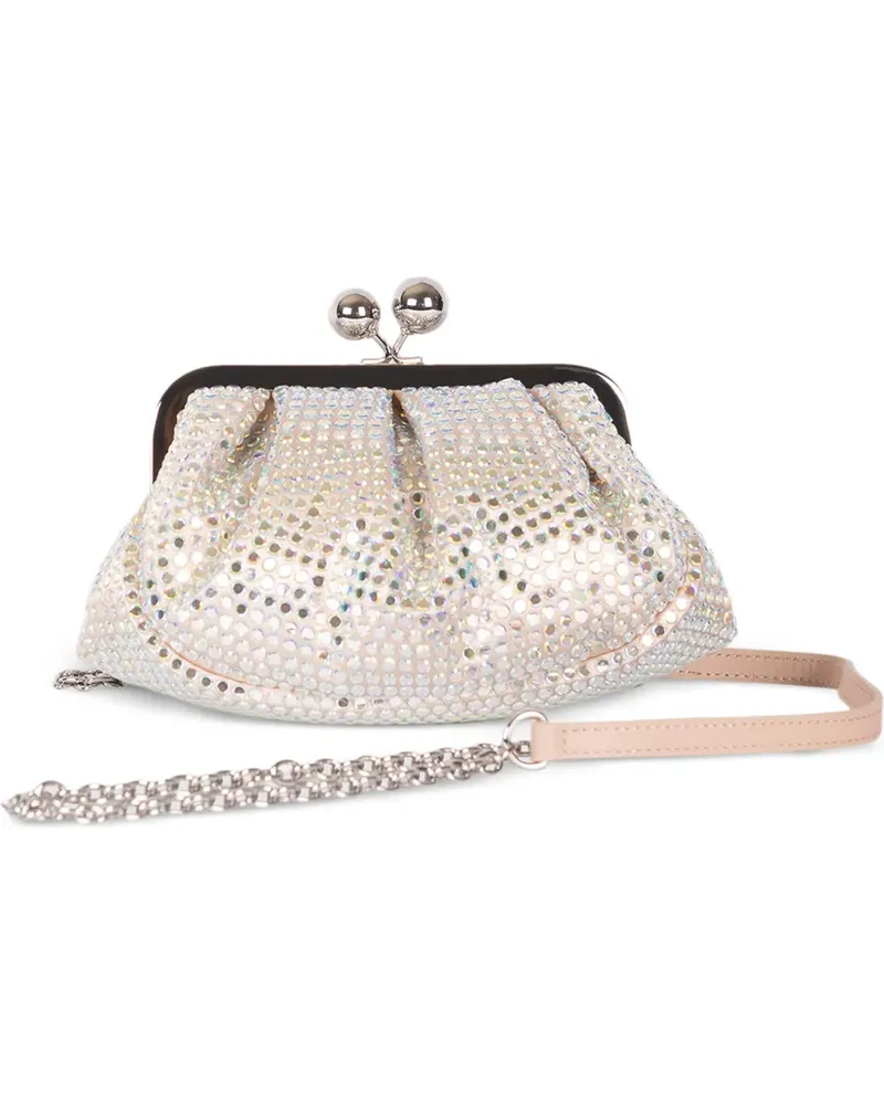 Max Mara Small Pasticcino embellished kisslock clutch bag - Weiß Weiß
