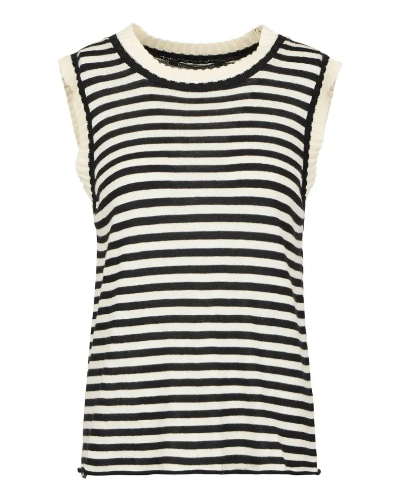 Hannes Roether striped-knit tank top - Schwarz Schwarz