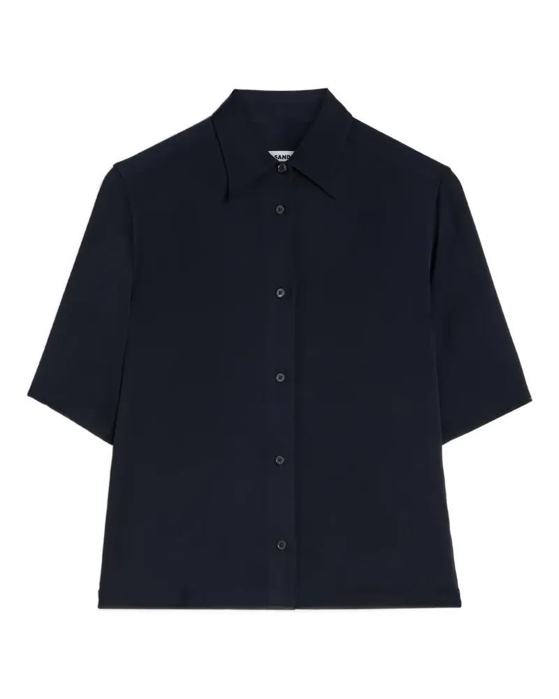 Jil Sander Envers Hemd aus Satin - Blau Blau