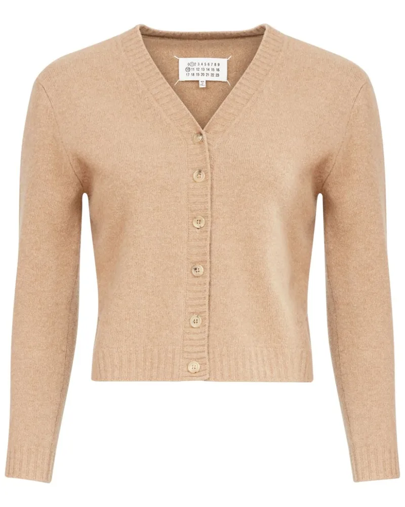 Maison Margiela Cardigan mit V-Ausschnitt - Nude Nude