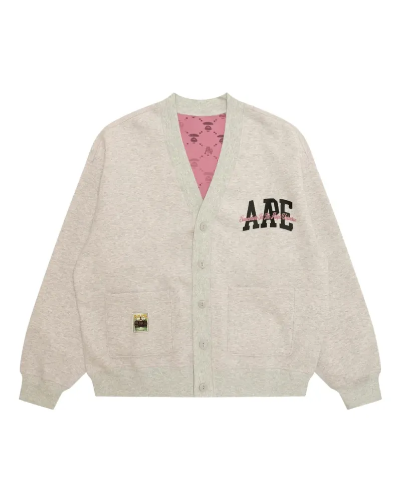 BAPE Wendbares Sweatshirt mit Logo-Print - Grau Grau
