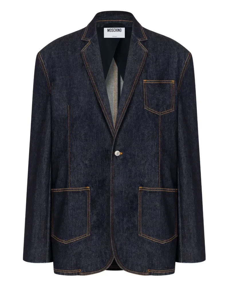 Moschino Jeanssakko mit aufgesetzten Taschen - Blau Blau