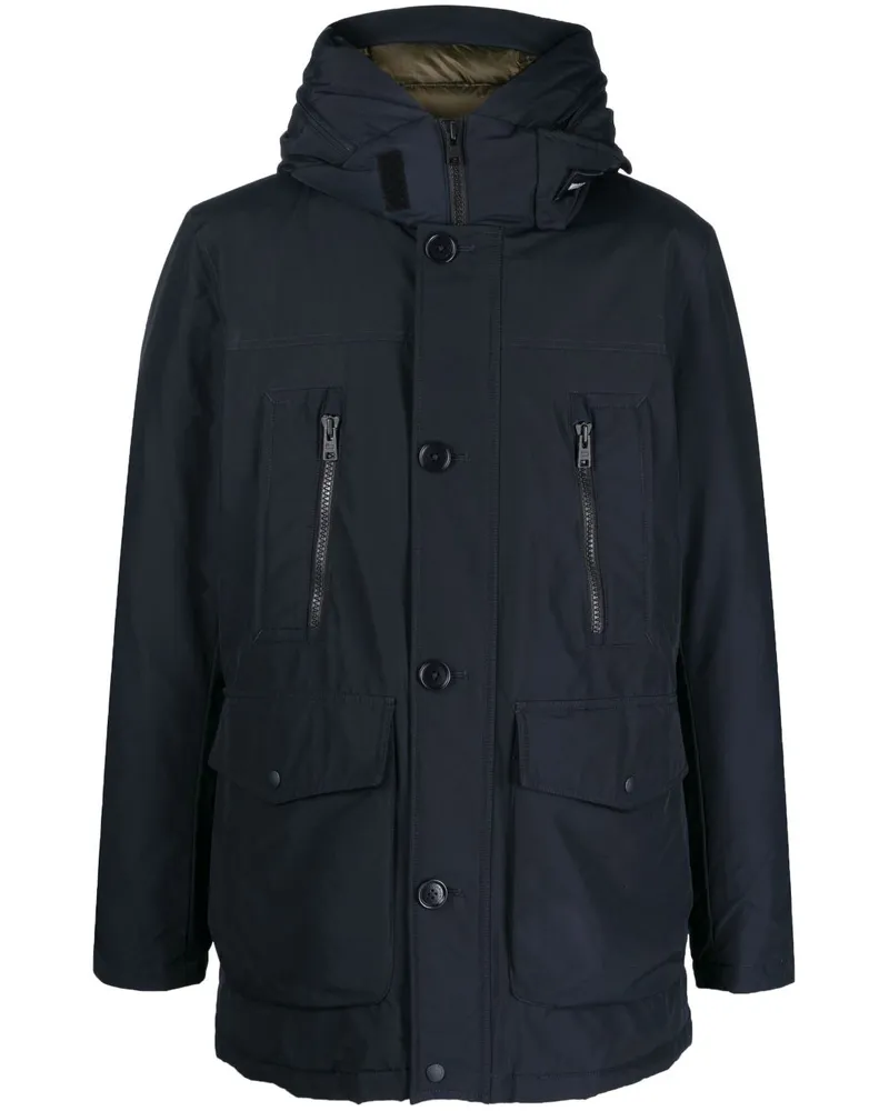 Woolrich Gefütterter Kapuzenmantel - Blau Blau