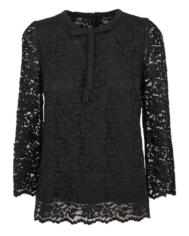 Dolce & Gabbana Bluse mit Spitzen-Overlay - Schwarz Schwarz