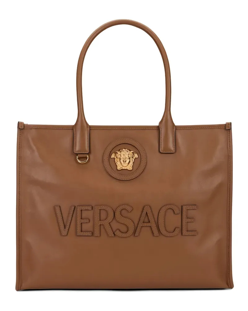 Versace La Medusa leather tote bag - Braun Braun