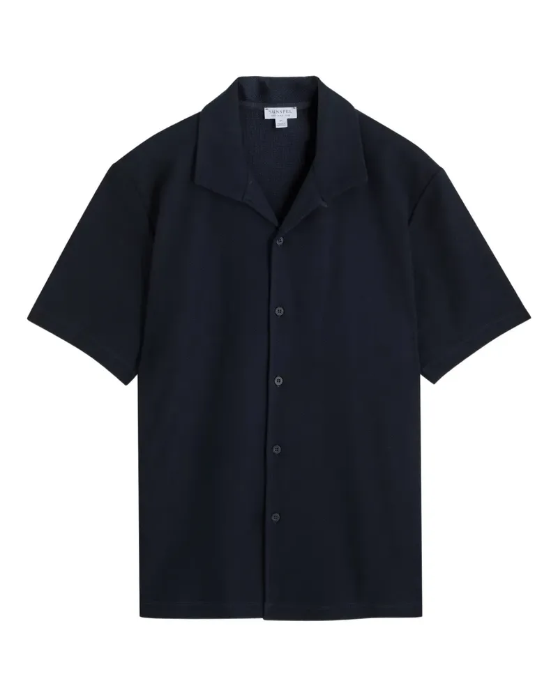 Sunspel short-sleeved jersey shirt - Blau Blau