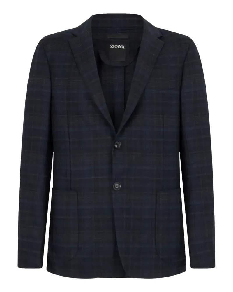 Ermenegildo Zegna Sakko mit Karomuster - Blau Blau