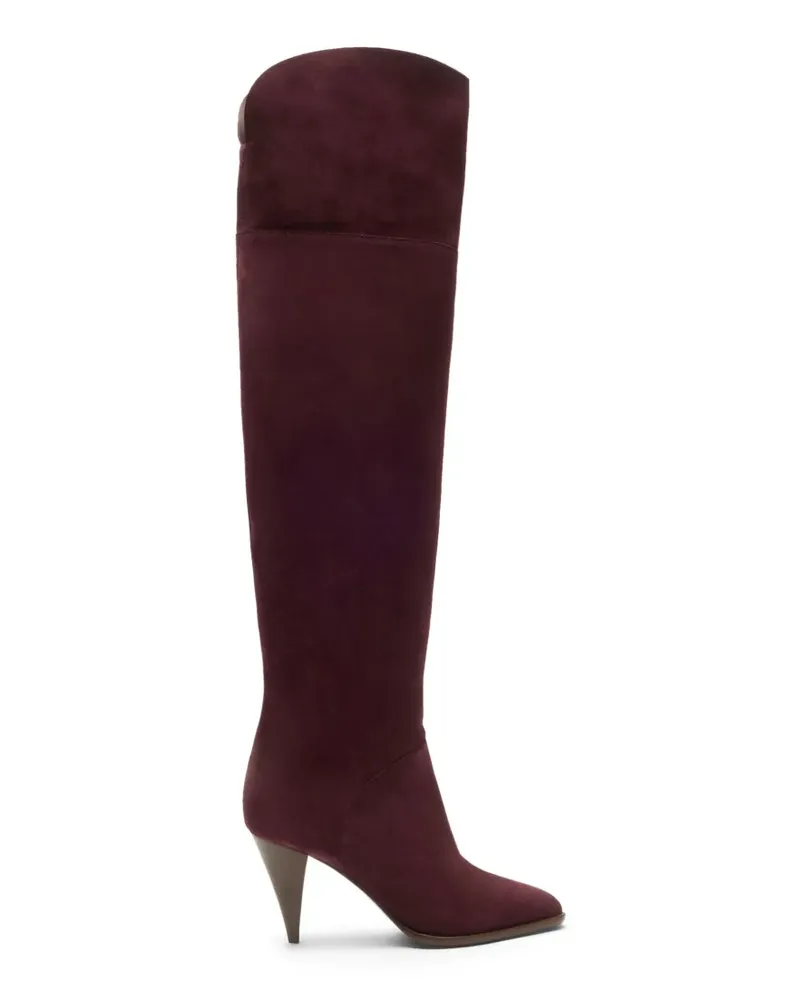 Casadei Venus Nomad suede over-the-knee boots - Rot Rot