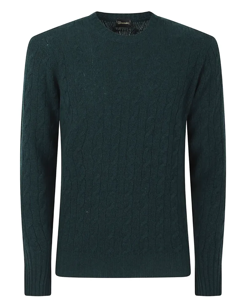 Drumohr  Pullover mit Zopfmuster - Grün Grün