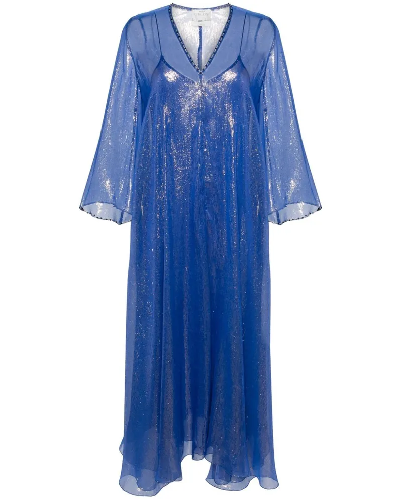 forte_forte Kleid mit Perlen - Blau Blau