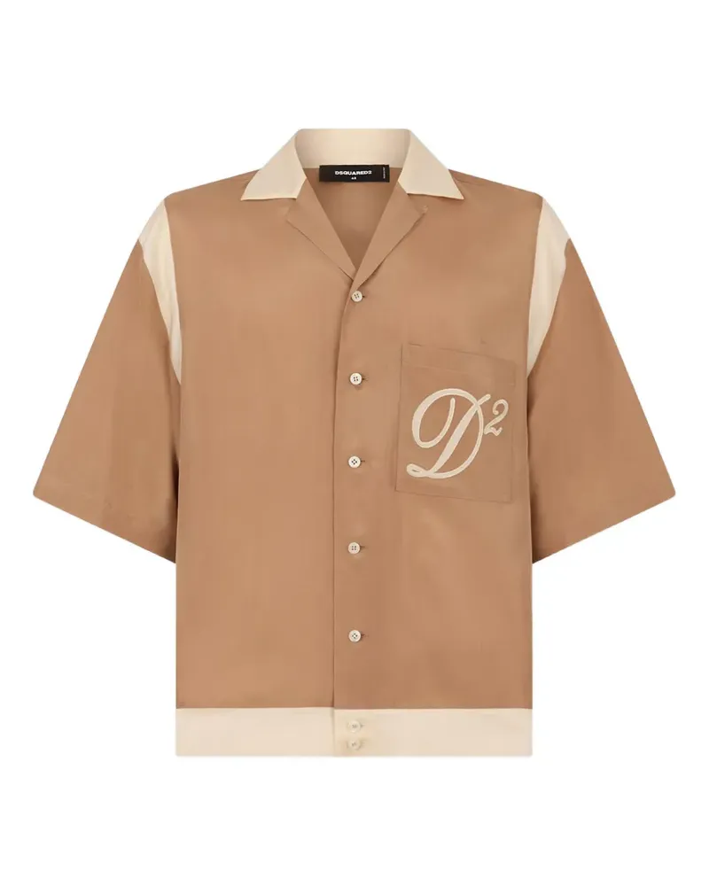 Dsquared2 Bowlinghemd aus Seide - Braun Braun