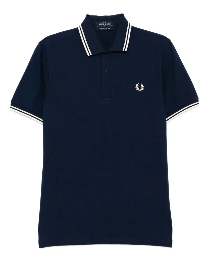 Fred Perry Poloshirt mit Streifendetails - Blau Blau