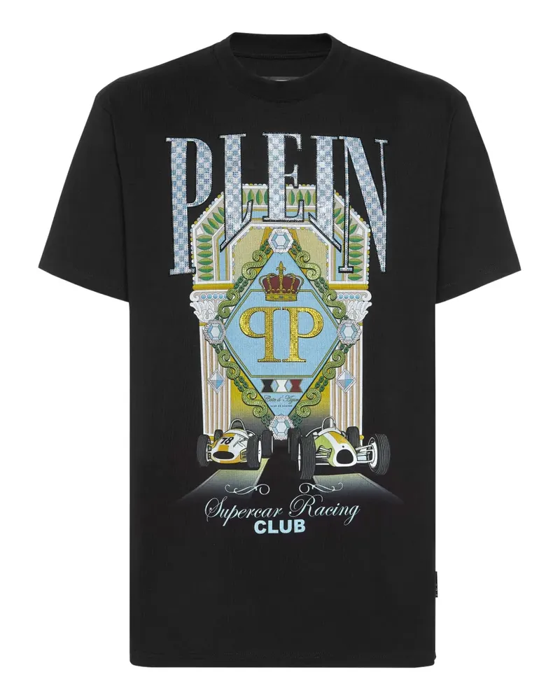Philipp Plein Supercar Racing T-Shirt - Schwarz Schwarz