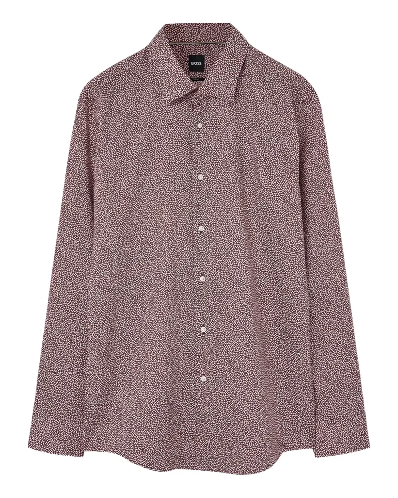 HUGO BOSS Hemd mit Mikro-Punkte-Print - Braun Braun