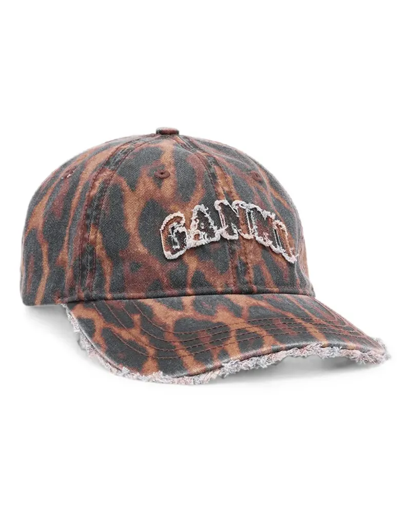Ganni Baseballkappe mit Leopardenprint - Braun Braun