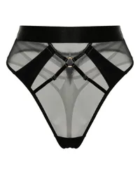 Bordelle Semi-transparenter Vero Mesh-Tanga Schwarz