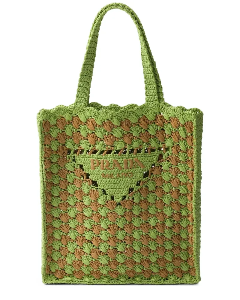Prada Gehäkelte Tote Bag - Grün Grün