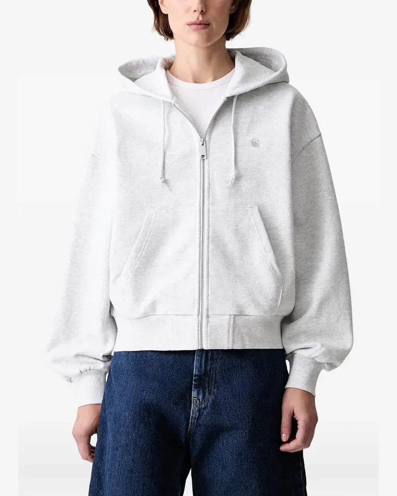 Carhartt WIP logo-embroidered zip-up hoodie - Grau Grau