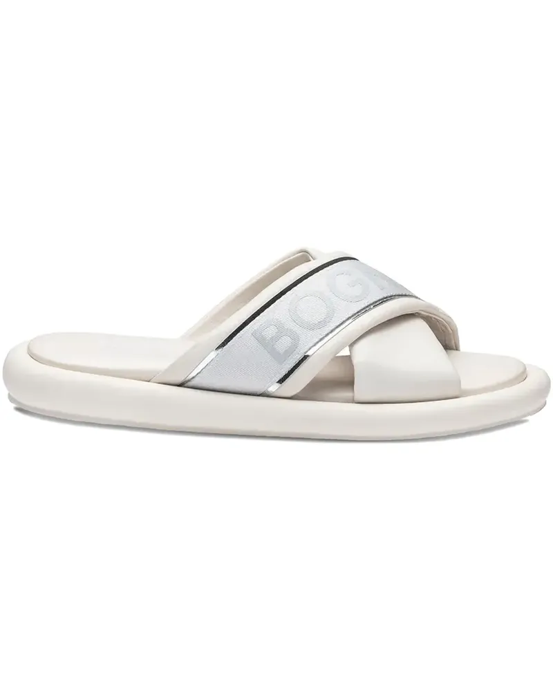 Bogner criss-cross logo flat sandals - Weiß Weiß